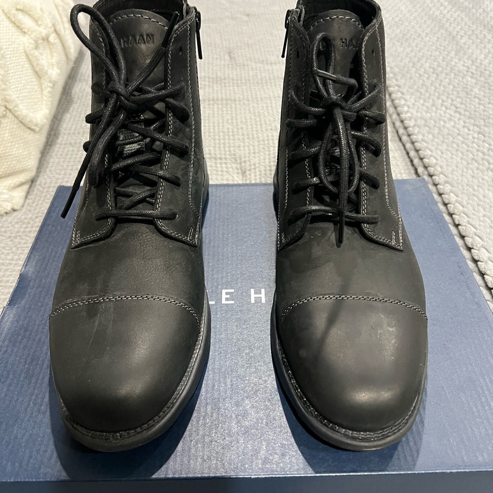 Cole Haan Grand Atlantic Black Men's Lace-Up Boots